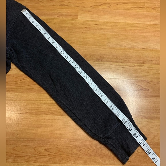 GANT Men’s Quarter Zip Button Mock Neck Sweater Cotton Elbow Patches Grey L - Picture 12 of 12